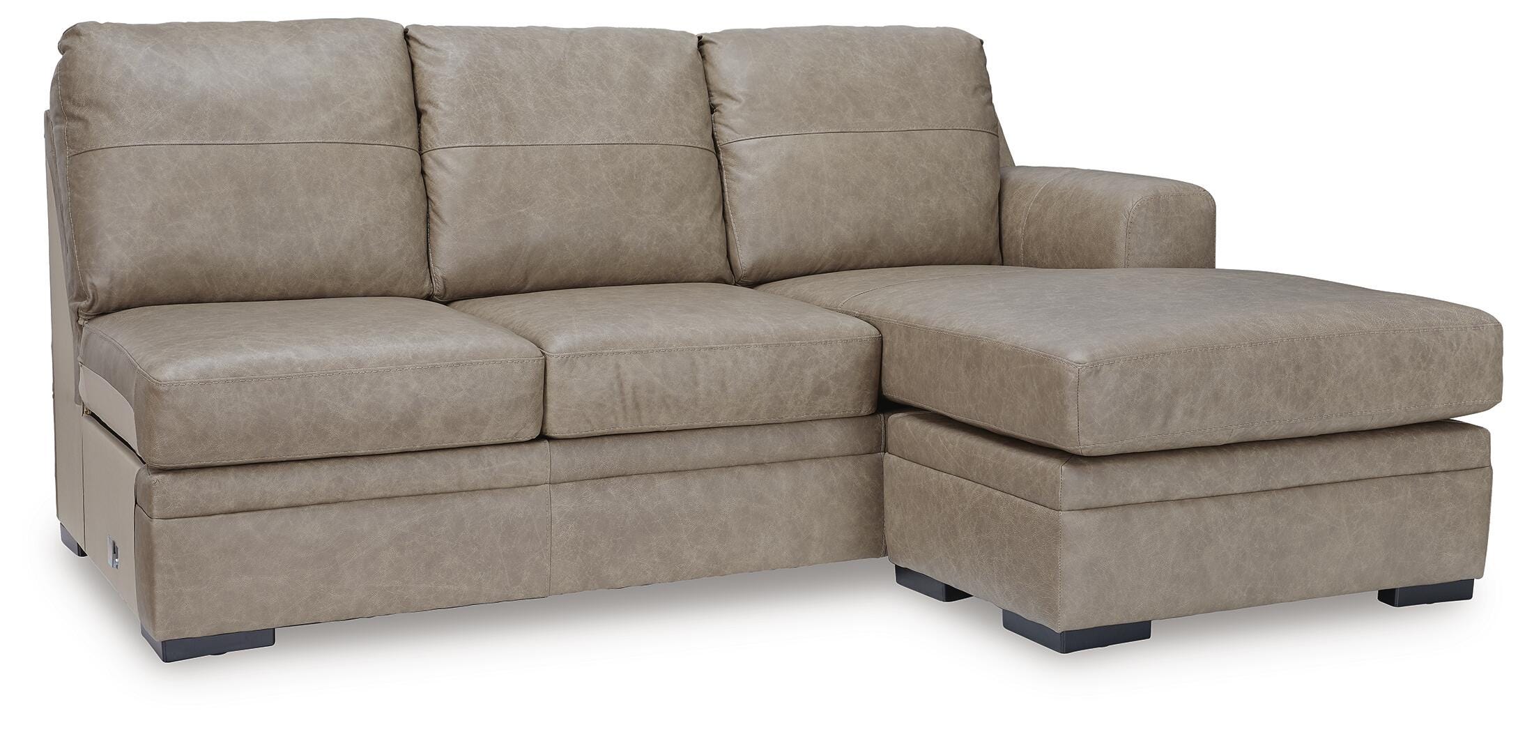 Amuleto 2-Piece LAF Chaise Sectional in Desert Leather
