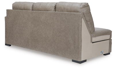 Amuleto 2-Piece LAF Chaise Sectional in Desert Leather