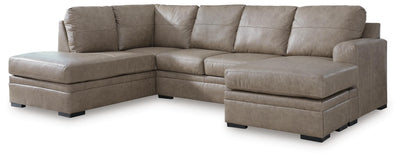 Amuleto 2-Piece LAF Chaise Sectional in Desert Leather