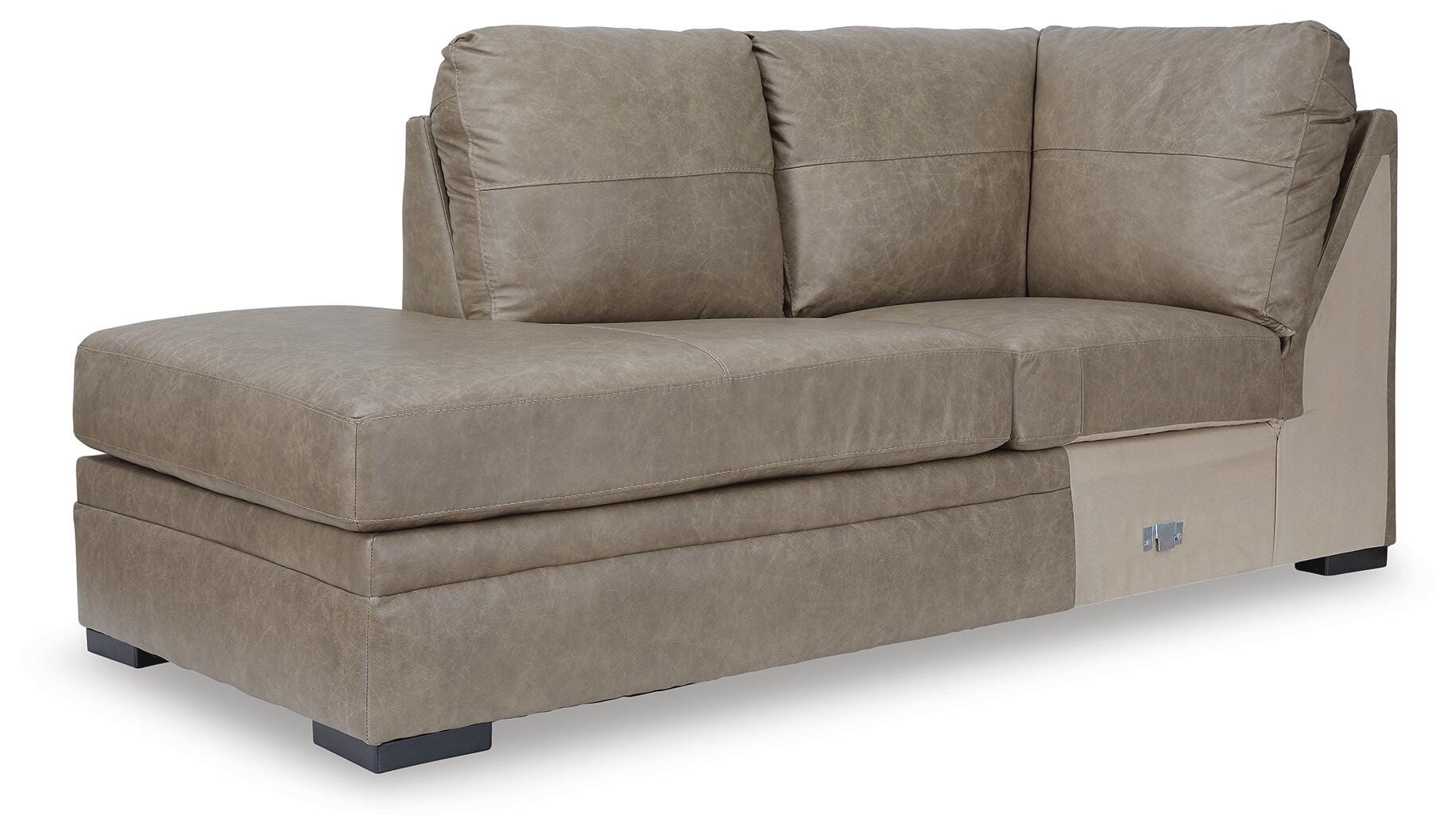 Amuleto 2-Piece LAF Chaise Sectional in Desert Leather