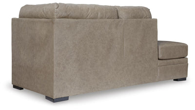 Amuleto 2-Piece LAF Chaise Sectional in Desert Leather