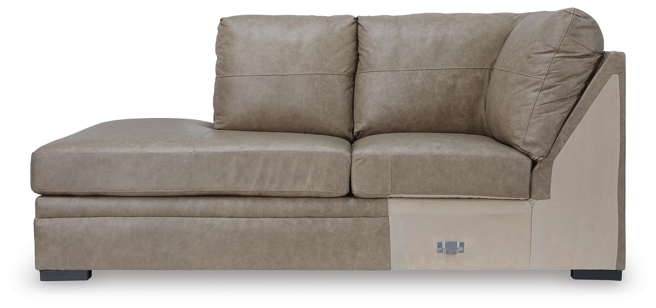 Amuleto 2-Piece LAF Chaise Sectional in Desert Leather