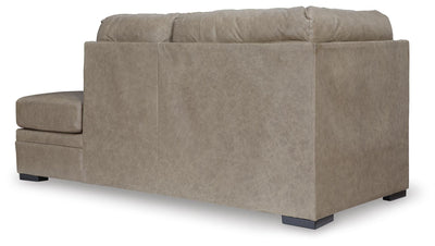 Amuleto 2-Piece RAF Chaise Sectional in Desert Leather