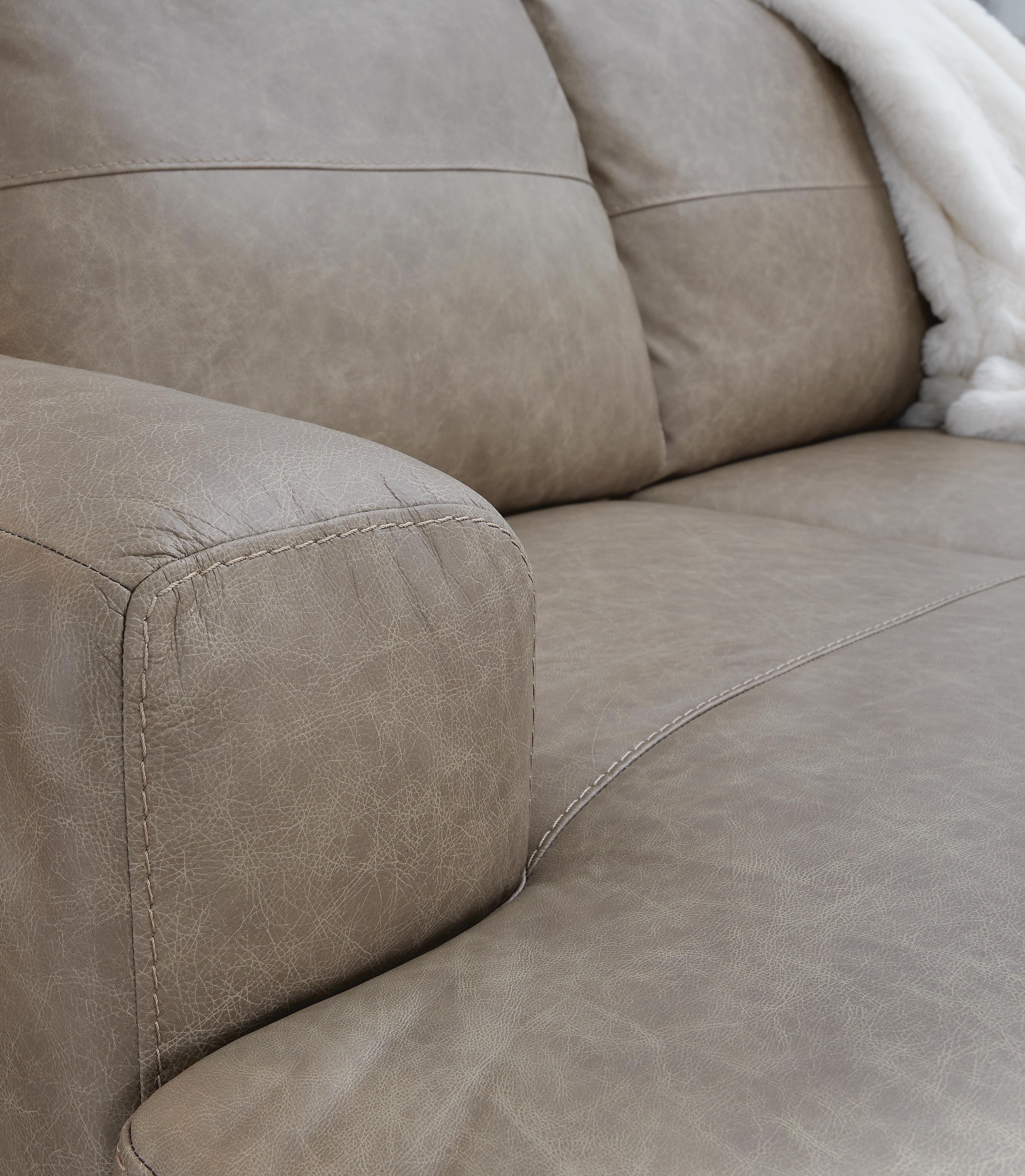 Amuleto 2-Piece LAF Chaise Sectional in Desert Leather