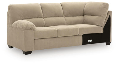 SimpleJoy 3-Piece RAF Chaise Sectional in Sand