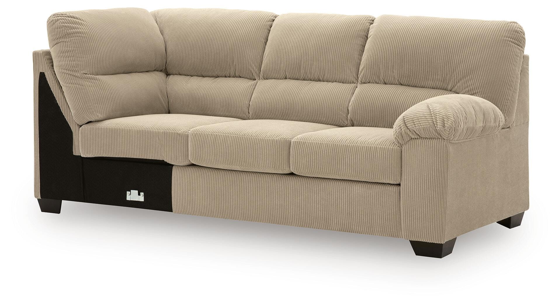 SimpleJoy 3-Piece LAF Chaise Sectional in Sand