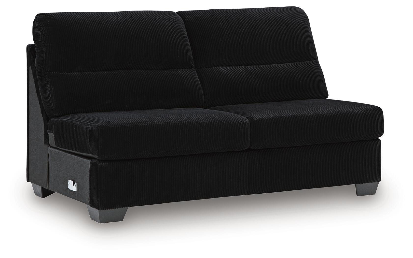 SimpleJoy 3-Piece LAF Chaise Sectional in Onyx