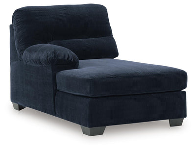 SimpleJoy 3-Piece LAF Chaise Sectional in Navy