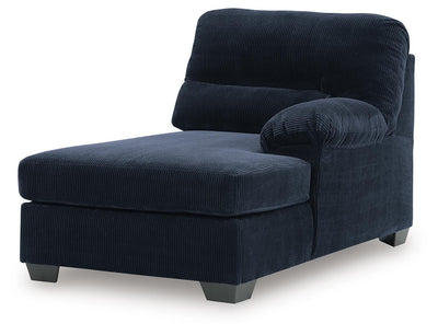 SimpleJoy 3-Piece RAF Chaise Sectional in Navy