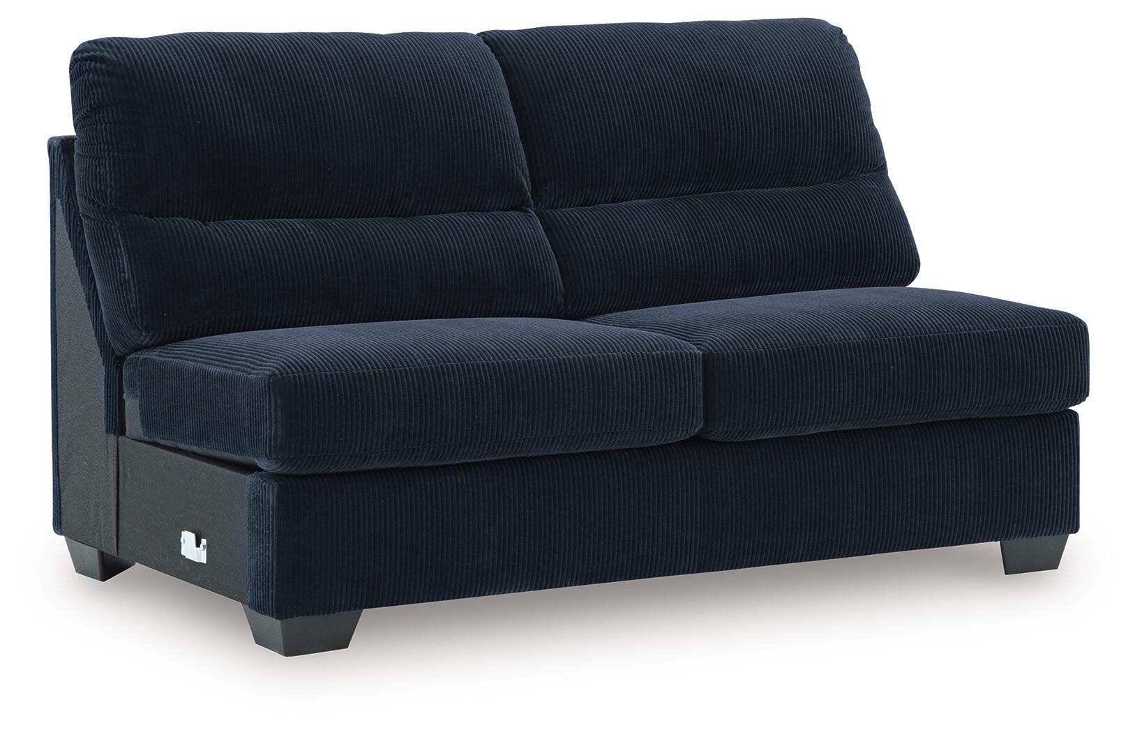SimpleJoy 3-Piece RAF Chaise Sectional in Navy