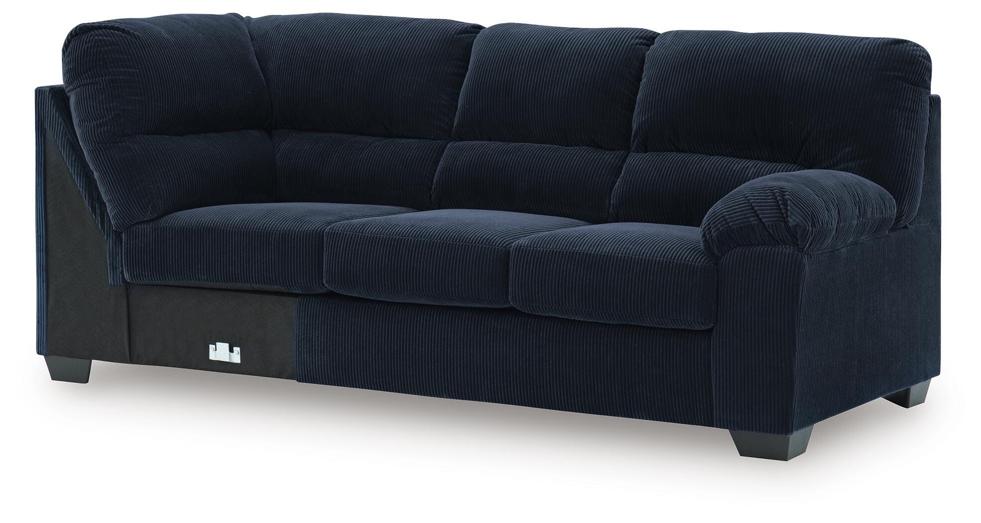 SimpleJoy 3-Piece LAF Chaise Sectional in Navy