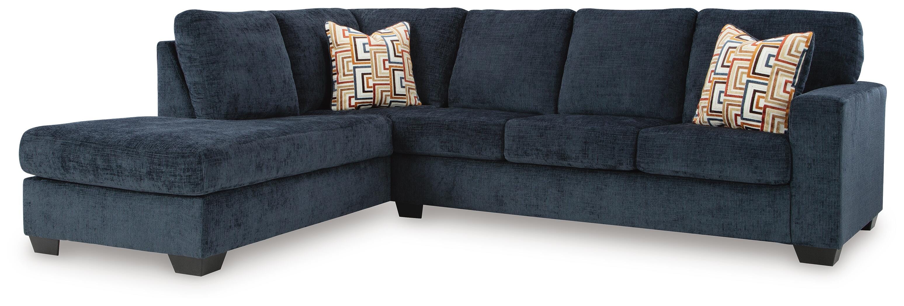 Aviemore 2-Piece LAF Chaise Sectional in Ink Chenille