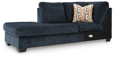 Aviemore 2-Piece LAF Chaise Sectional in Ink Chenille