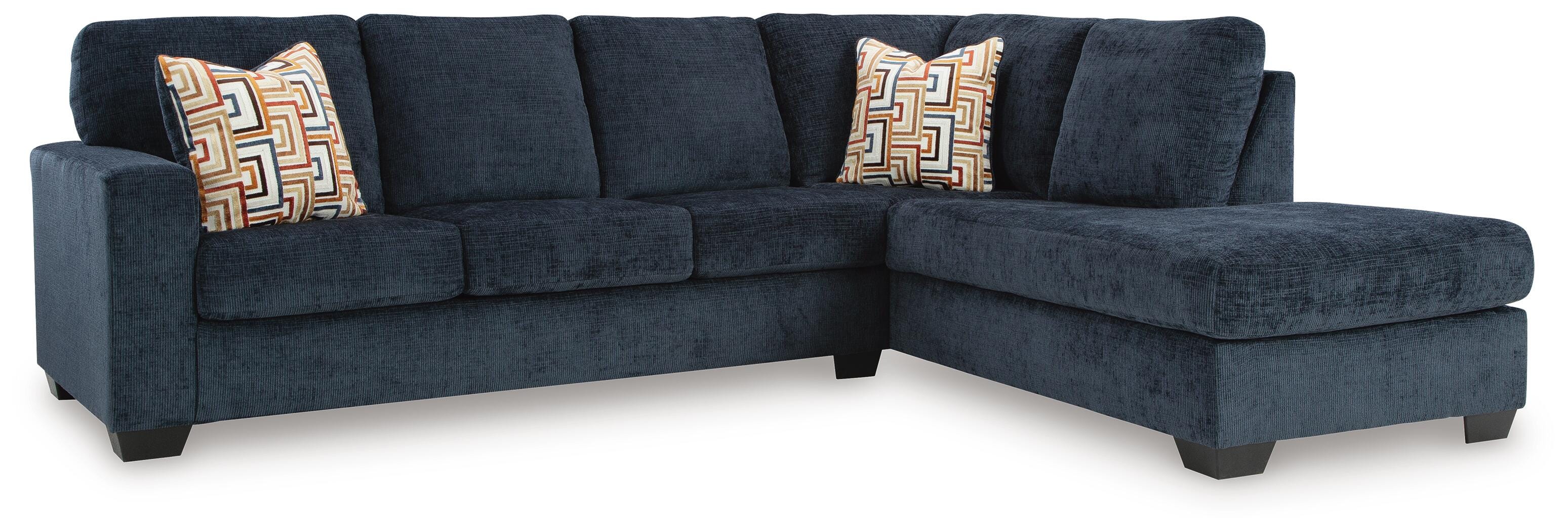 Aviemore 2-Piece RAF Chaise Sectional in Ink Chenille