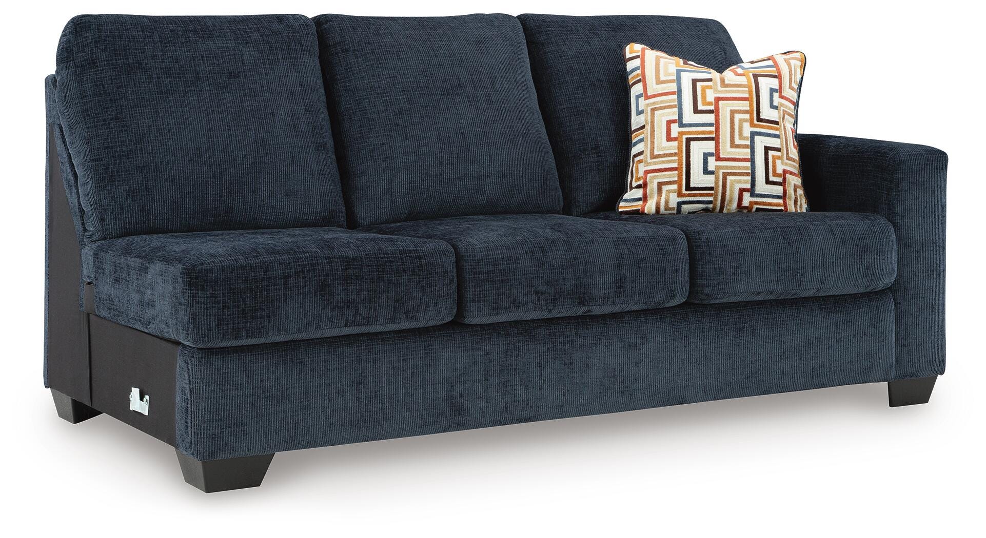 Aviemore 2-Piece LAF Chaise Sectional in Ink Chenille