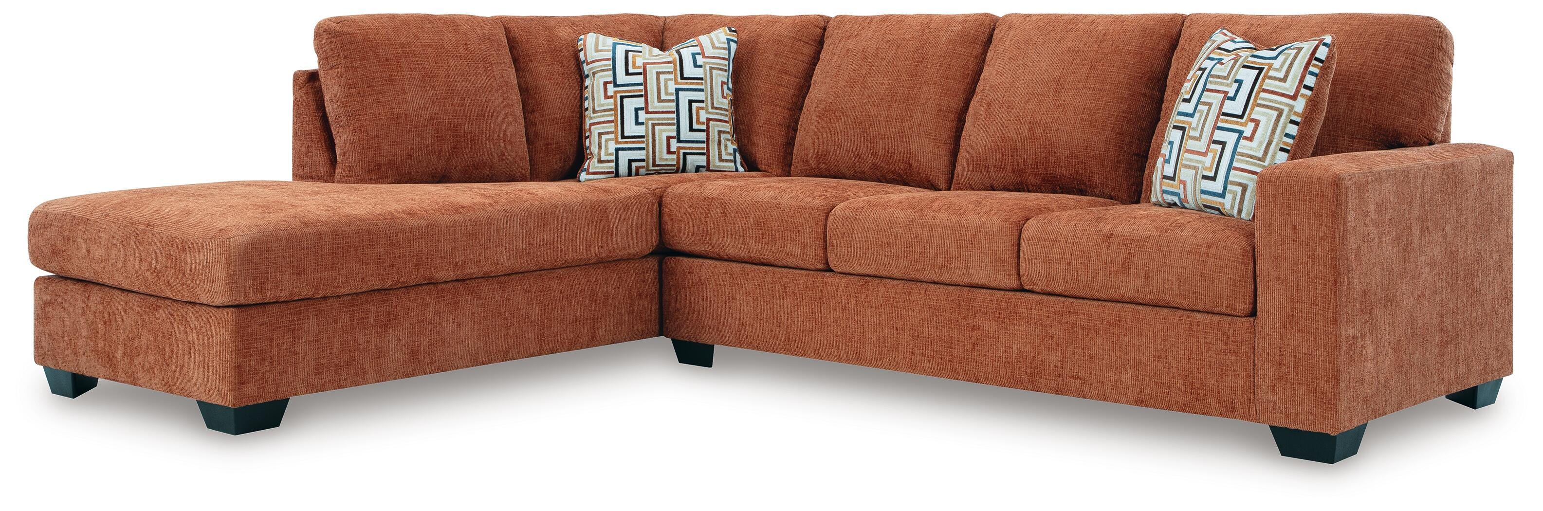 Aviemore 2-Piece LAF Chaise Sectional in Spice Chenille