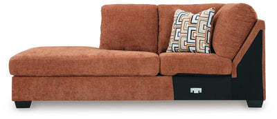 Aviemore 2-Piece LAF Chaise Sectional in Spice Chenille