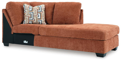 Aviemore 2-Piece RAF Chaise Sectional in Spice Chenille