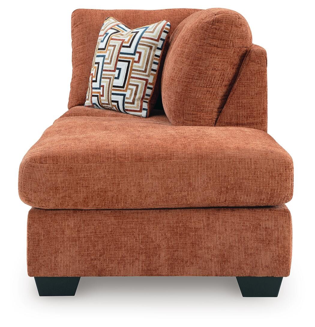 Aviemore 2-Piece RAF Chaise Sectional in Spice Chenille