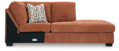 Aviemore 2-Piece RAF Chaise Sectional in Spice Chenille