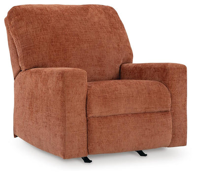 Aviemore 2-Piece Sectional with Chaise, Recliner and Ottoman in Spice