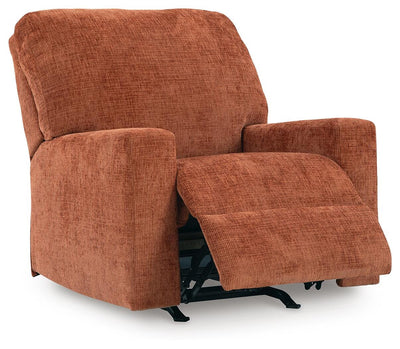 Aviemore 2-Piece Sectional with Chaise, Recliner and Ottoman in Spice