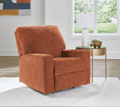 Aviemore 2-Piece Sectional with Chaise, Recliner and Ottoman in Spice