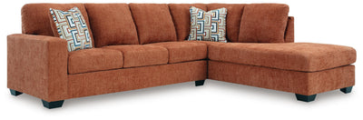 Aviemore 2-Piece RAF Chaise Sectional in Spice Chenille