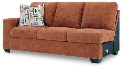 Aviemore 2-Piece RAF Chaise Sectional in Spice Chenille