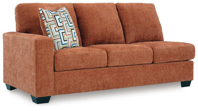 Aviemore 2-Piece RAF Chaise Sectional in Spice Chenille