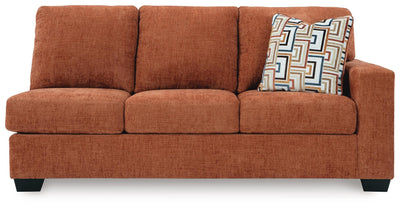 Aviemore 2-Piece Sectional with Chaise, Recliner and Ottoman in Spice