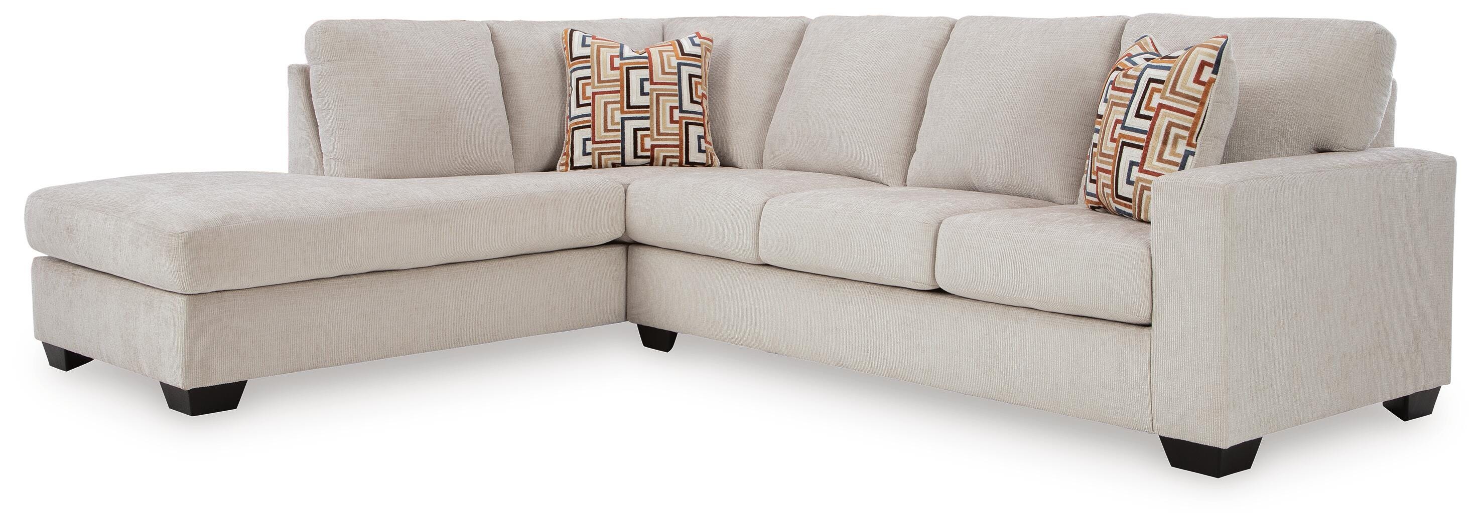 Aviemore 2-Piece LAF Chaise Sectional in Stone Chenille