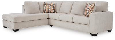 Aviemore 2-Piece LAF Chaise Sectional in Stone Chenille