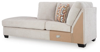 Aviemore 2-Piece LAF Chaise Sectional in Stone Chenille