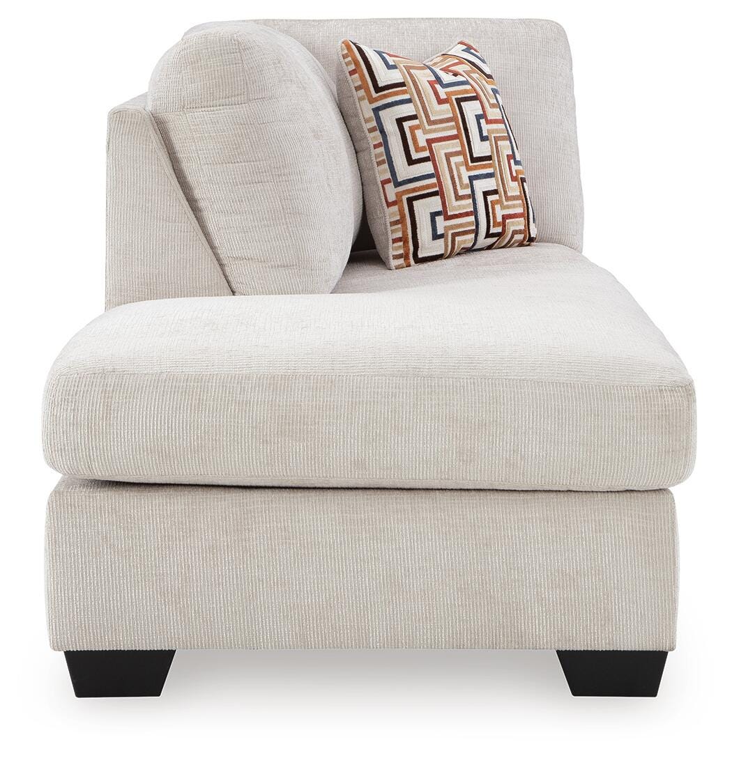 Aviemore 2-Piece LAF Chaise Sectional in Stone Chenille
