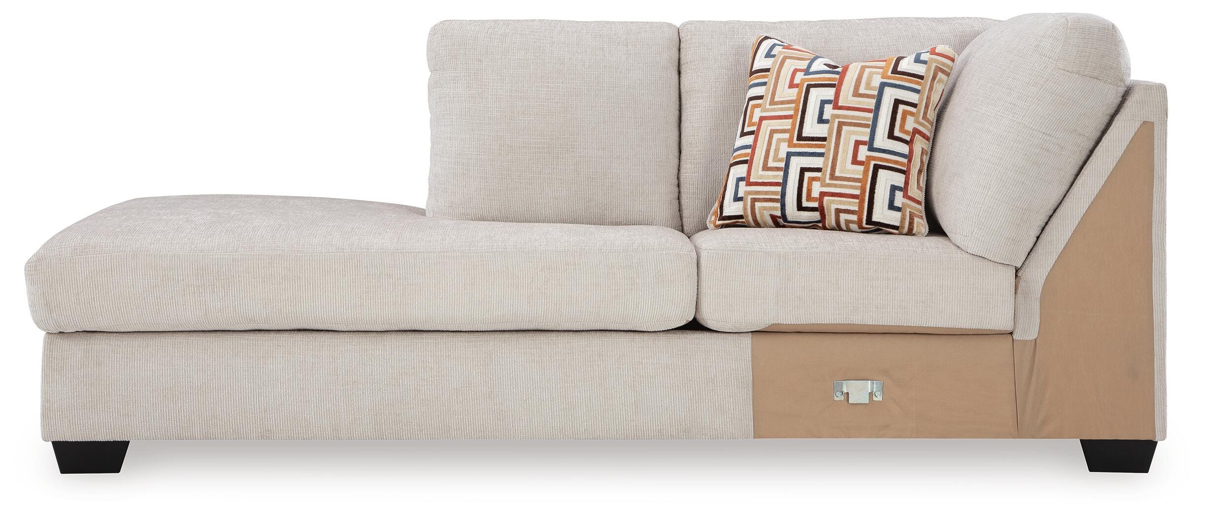 Aviemore 2-Piece LAF Chaise Sectional in Stone Chenille