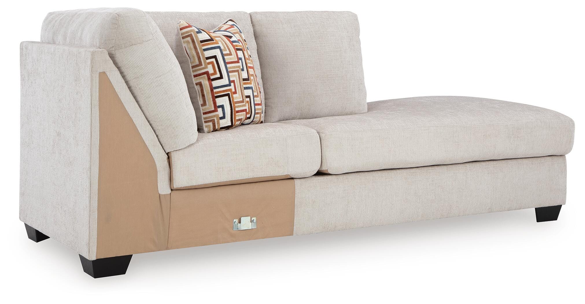 Aviemore 2-Piece RAF Chaise Sectional in Stone Chenille