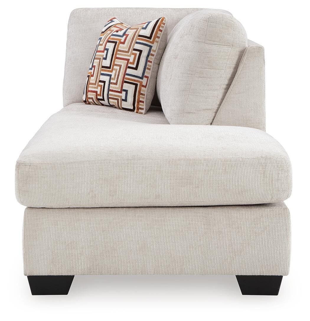 Aviemore 2-Piece RAF Chaise Sectional in Stone Chenille