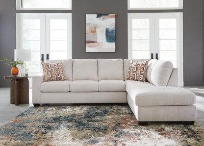 Aviemore 2-Piece RAF Chaise Sectional in Stone Chenille
