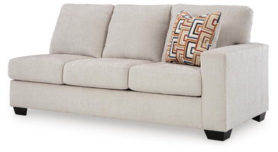 Aviemore 2-Piece LAF Chaise Sectional in Stone Chenille