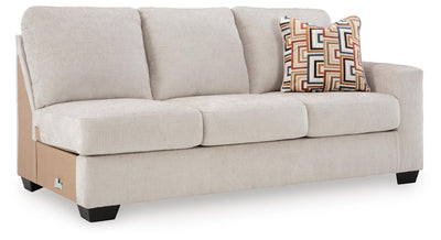 Aviemore 2-Piece LAF Chaise Sectional in Stone Chenille