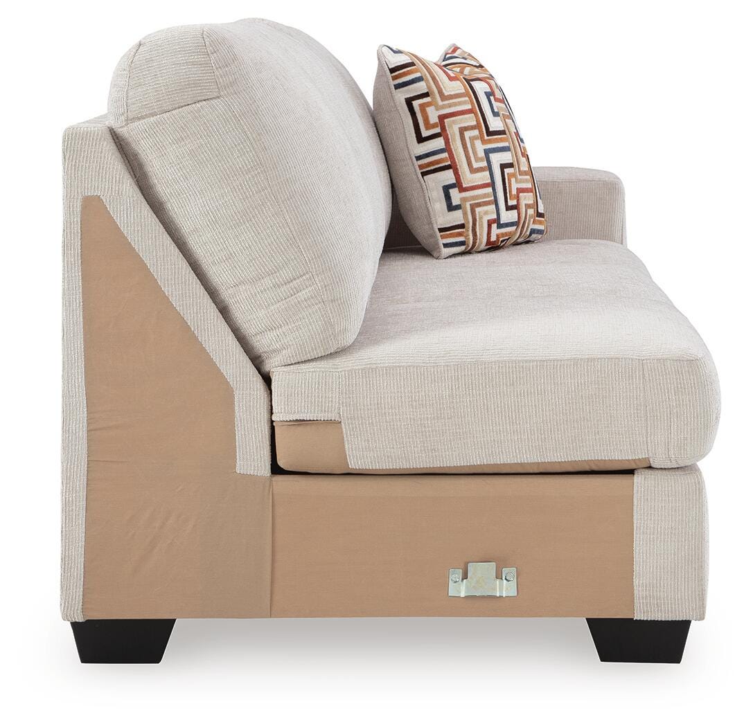 Aviemore 2-Piece LAF Chaise Sectional in Stone Chenille