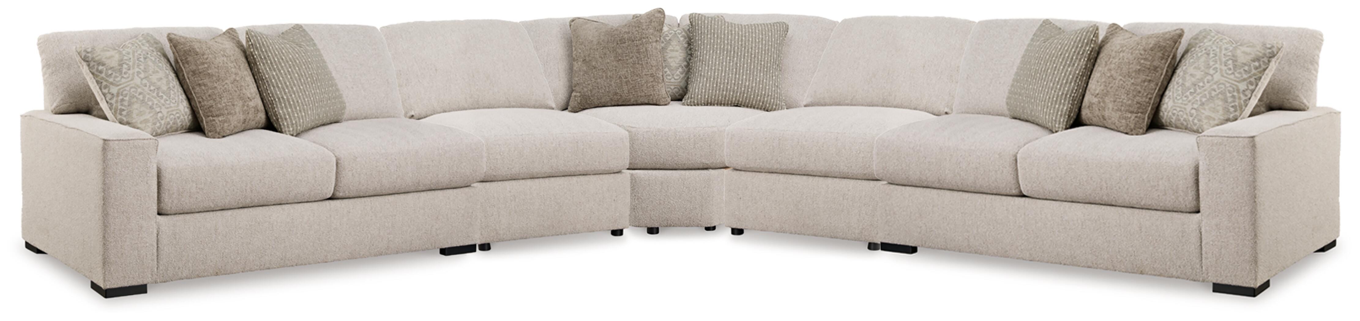 Ballyton 5-Piece Sectional in Sand Chenille