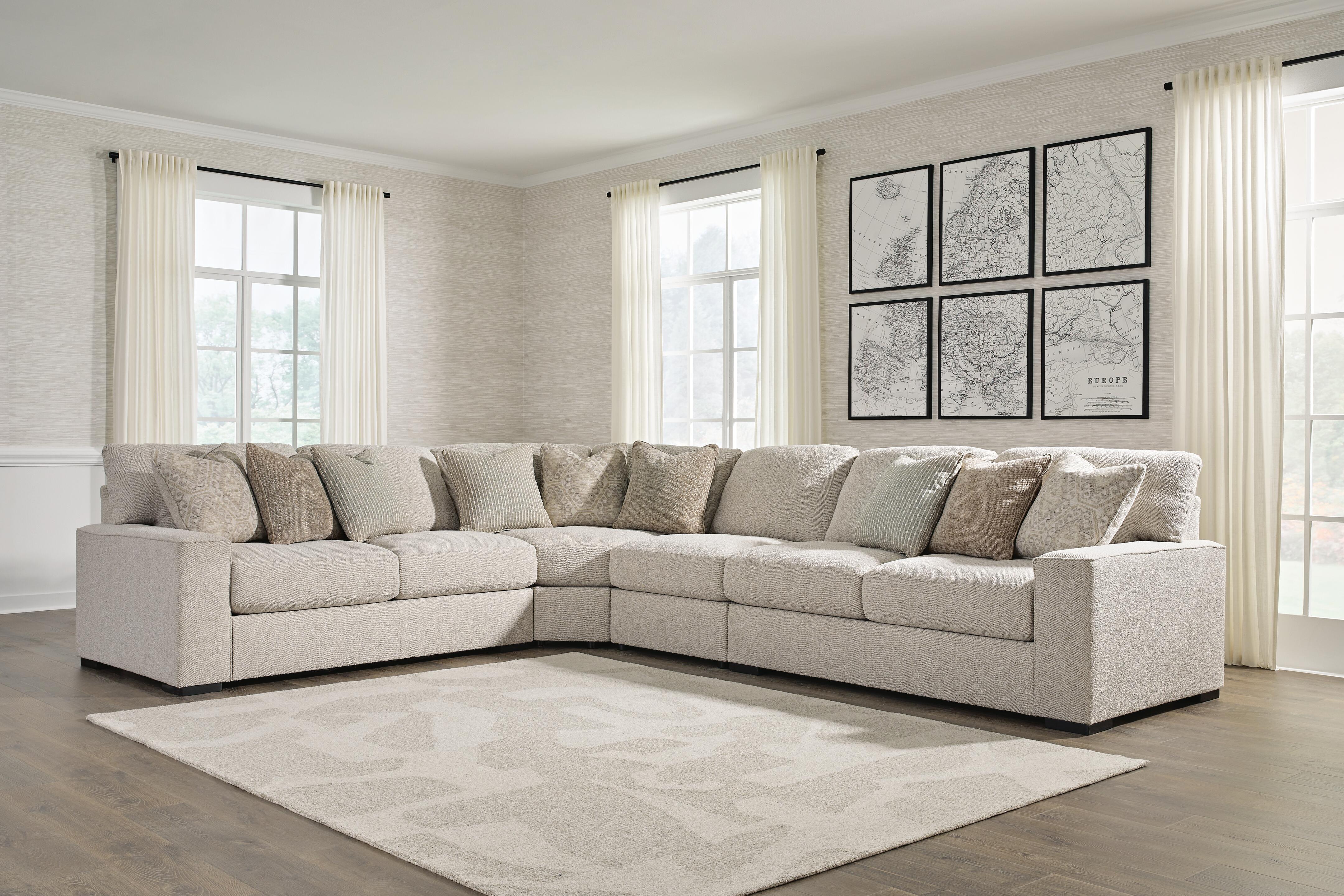 Ballyton 4-Piece Sectional in Sand Chenille