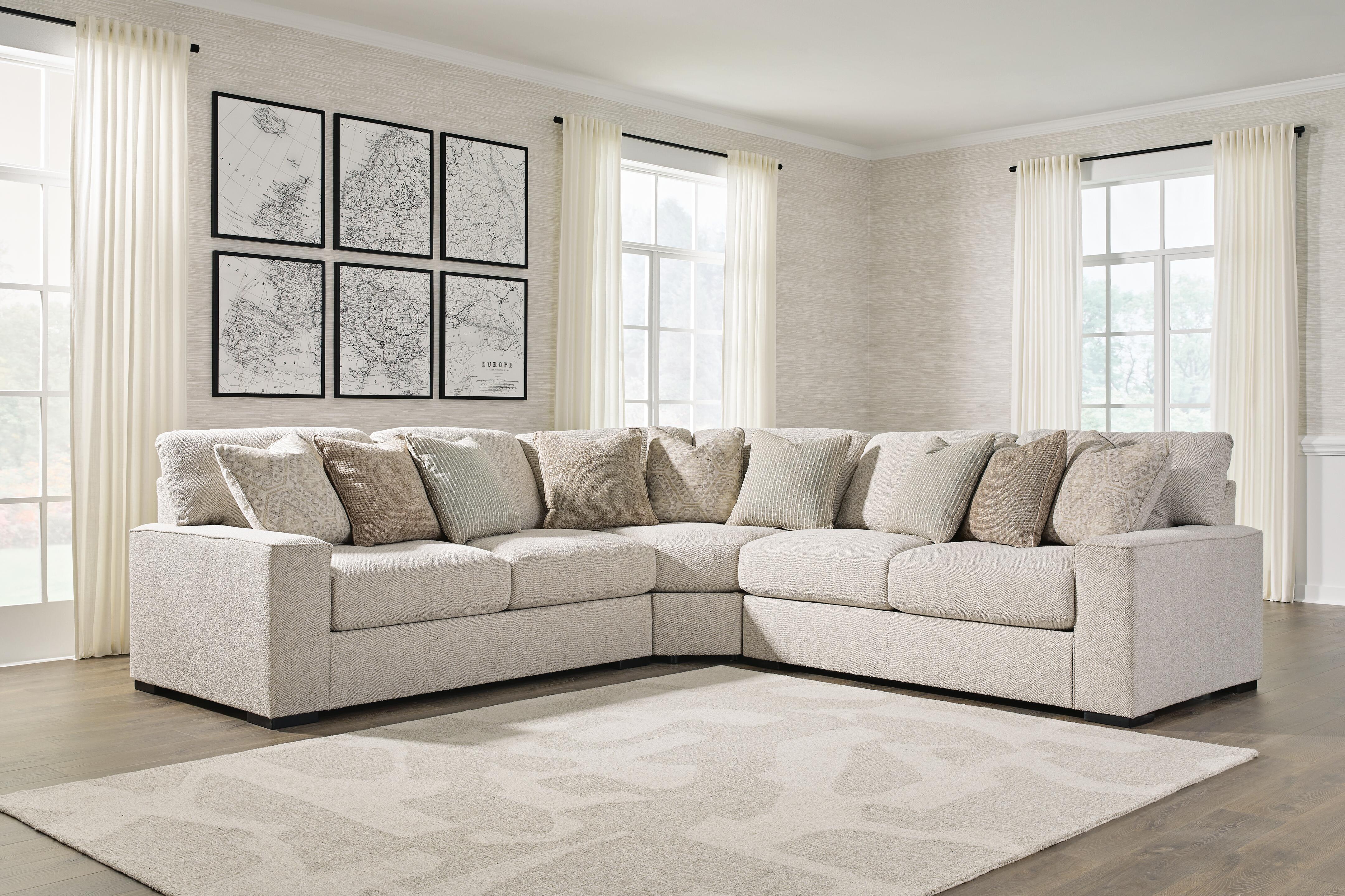 Ballyton 3-Piece Sectional in Sand Chenille