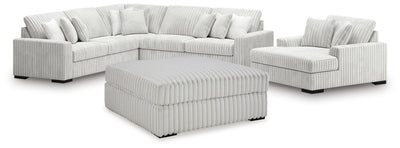 Stupendous 4-Piece Sectionals and Ottoman in Alloy