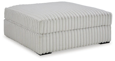 Stupendous 4-Piece Sectional and Oversized Accent Ottoman in Alloy