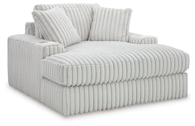 Stupendous 3-Piece Sectional and Oversized Chaise in Alloy