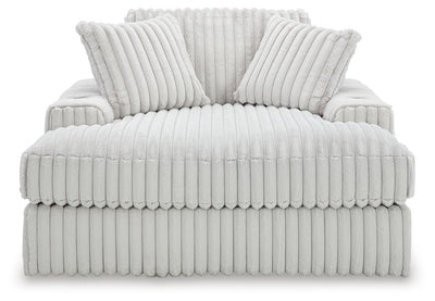 Stupendous 3-Piece Sectional and Oversized Chaise in Alloy