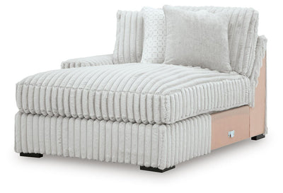 Stupendous 5-Piece Sectional with LAF Chaise in Alloy Velvet